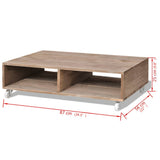Coffee Table Brown Solid Wood