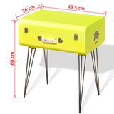 Side Cabinet 49.5x36x60 cm Yellow - Rear View