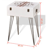 Side Cabinet 40x30x57 cm White - Rear View