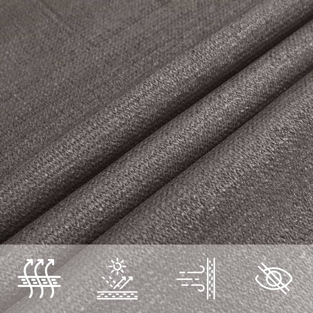Sunshade Sail HDPE Rectangular 4x6 m Anthracite