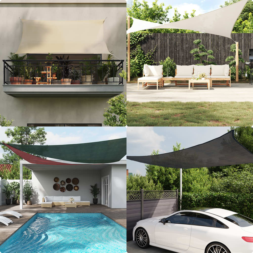 Sunshade Sail HDPE Rectangular 4x6 m Anthracite
