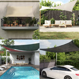 Sunshade Sail HDPE Rectangular 2x4 m Beige