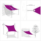 Sunshade Sail HDPE Triangular 5x5x5 m Beige