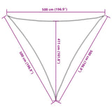 Sunshade Sail HDPE Triangular 5x5x5 m Beige - Extra Image