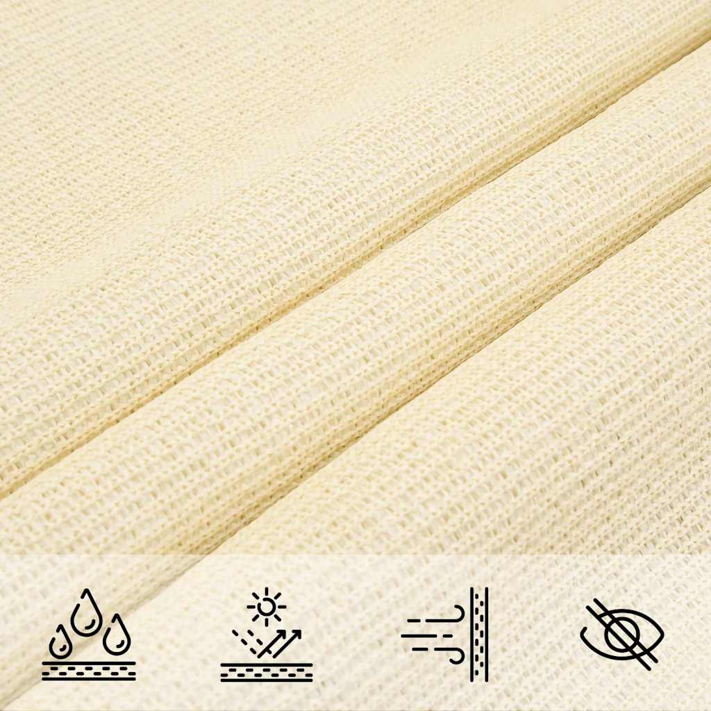 Sunshade Sail HDPE Triangular 5x5x5 m Cream