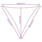 Sunshade Sail Oxford Fabric Triangular 3.6x3.6x3.6 m Beige - Extra Image