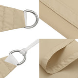 Sunshade Sail Oxford Fabric Triangular 5x5x5 m Beige - Top-Down View
