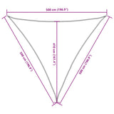 Sunshade Sail Oxford Fabric Triangular 5x5x5 m Beige
