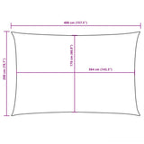 Sunshade Sail Oxford Fabric Rectangular 2x4 m Cream - Extra Image