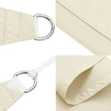 Sunshade Sail Oxford Fabric Triangular 3.6x3.6x3.6 m Cream - Rear View