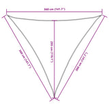 Sunshade Sail Oxford Fabric Triangular 3.6x3.6x3.6 m Cream