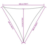 Sunshade Sail Oxford Fabric Triangular 5x5x5 m Anthracite - Extra Image