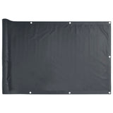 Balcony Screen Oxford Fabric 75x600 cm Anthracite - Front View