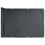 Balcony Screen Oxford Fabric 90x400 cm Anthracite - Front View