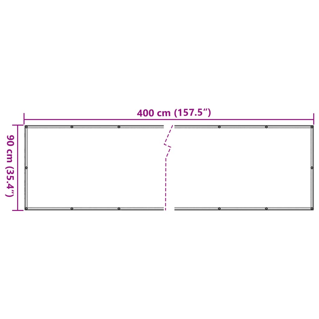 Balcony Screen Oxford Fabric 90x400 cm Beige