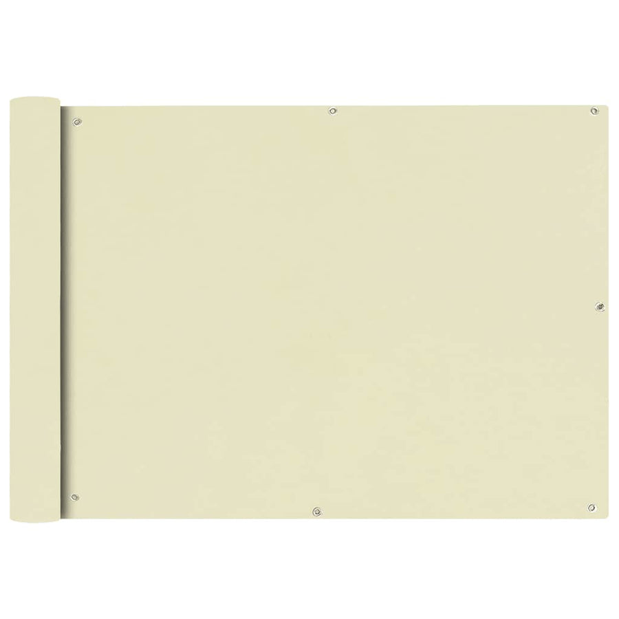 Balcony Screen Oxford Fabric 75x400 cm Cream