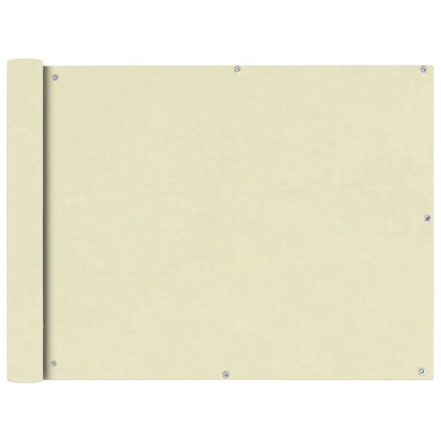 Balcony Screen Oxford Fabric 90x400 cm Cream