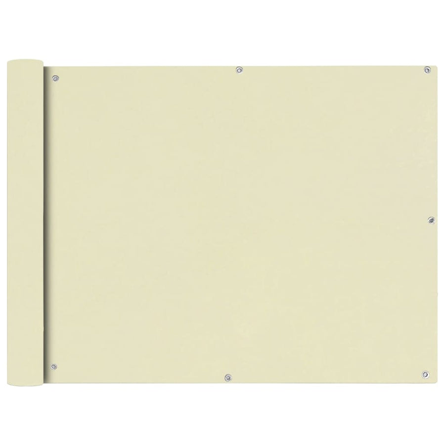 Balcony Screen Oxford Fabric 90x600 cm Cream