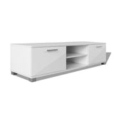 TV Cabinet High-Gloss White 120x40.5x35 cm - Front View