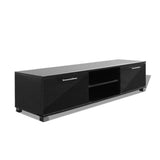 TV Cabinet High-Gloss Black 120x40.5x35 cm - Front View