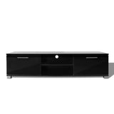 TV Cabinet High-Gloss Black 120x40.5x35 cm - Side View