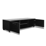 TV Cabinet High-Gloss Black 120x40.5x35 cm - Top-Down View