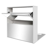Shoe Cabinet 2-Layer Mirror White 63x17x67 cm - Front View
