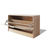 Shoe Storage Bench Oak 80x24x45 cm - Top-Down View