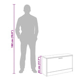 Shoe Storage Bench Oak 80x24x45 cm - Extra Image