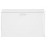 Shoe Storage Bench White 80x24x45 cm