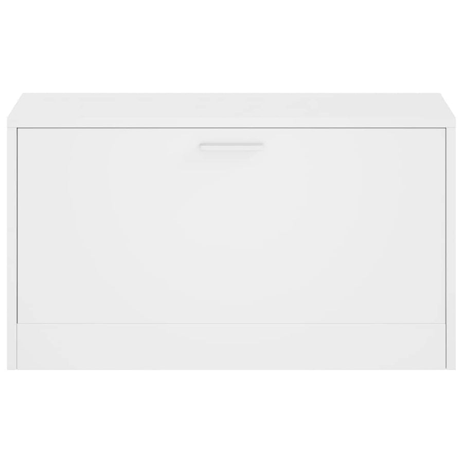 Shoe Storage Bench White 80x24x45 cm