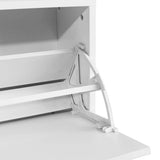Shoe Storage Bench White 80x24x45 cm - Close-Up Angle