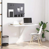 Folding Wall Table White 100x60 cm - Side View