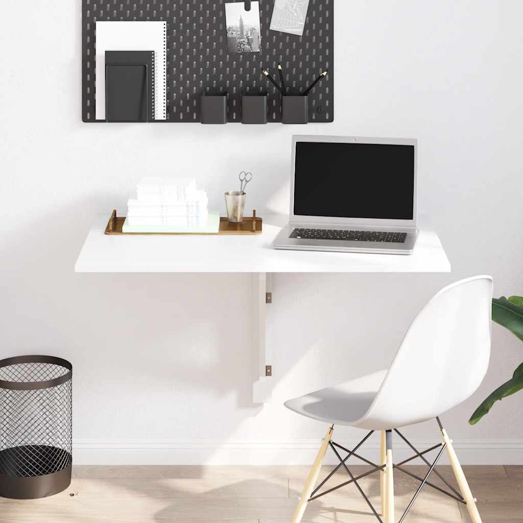 Folding Wall Table White 100x60 cm
