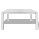 Dining Table 140x80x75 cm White - Side View