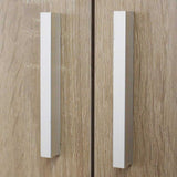 Shoe Cabinet 7 Shelves Oak - Low Angle