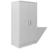 Shoe Cabinet 7 Shelves White - Side View