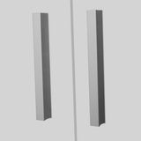 Shoe Cabinet 7 Shelves White - Rear View