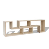 TV Cabinet Double L-Shaped Oak - Front View