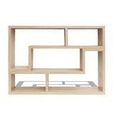 TV Cabinet Double L-Shaped Oak - Side View