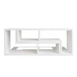 TV Cabinet Double L-Shaped White - Top-Down View