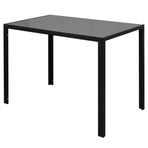 Seven Piece Dining Table Set Black