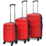 Three Piece Hardcase Trolley Set Red 45.5/55/66 cm