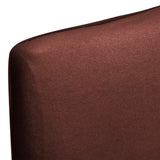Straight Stretchable Chair Cover 6 pcs Brown - 45-Degree Angle