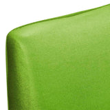 Straight Stretchable Chair Cover 6 pcs Green - 45-Degree Angle