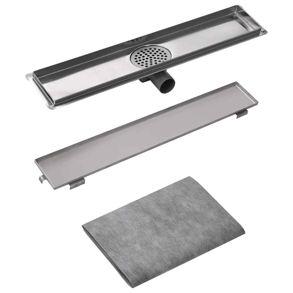 Linear Shower Drain 630x140 mm Stainless Steel