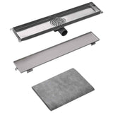 Linear Shower Drain 630x140 mm Stainless Steel