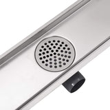 Linear Shower Drain 630x140 mm Stainless Steel - 45-Degree Angle