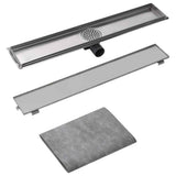 Linear Shower Drain 730x140 mm Stainless Steel