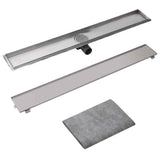 Linear Shower Drain 930x140 mm Stainless Steel - Side View